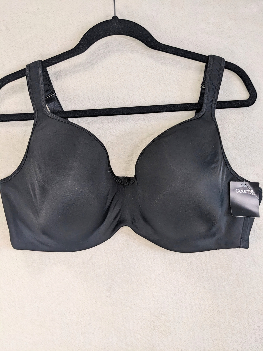 George NWT Black Smooth Molded Underwire Support Bra Size 40DD